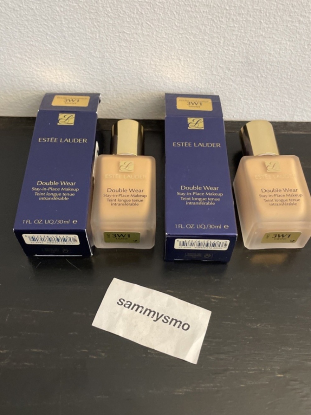 Estee Lauder Double Wear Stay-in-Place Makeup Foundation 3W1 Tawny Original x2